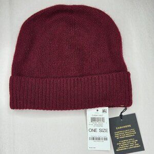 NWT Charter Club Unisex Burgundy Cashmere Hat OS